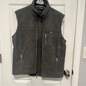 Men’s Gray Patagonia Synchilla Vest Full Zip Vest Medium men